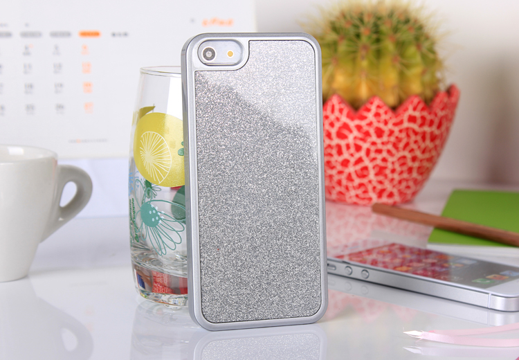 iphone5  glitter case - silver